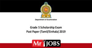 Grade 5 Scholarship Exam Past Paper Tamil Sinhala 2019