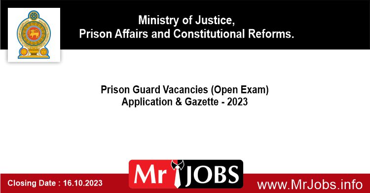 Prison Guard Vacancies Open Exam Application Gazette 2023