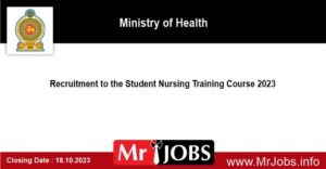 Recruitment to the Student Nursing Training Course 2023 