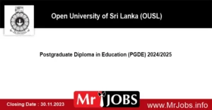Postgraduate Diploma in Education PGDE 2024 2025 OUSL