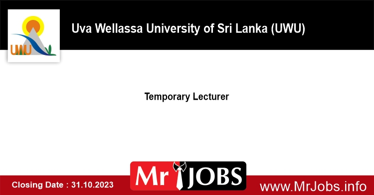 Temporary Lecturer UWU jobs Vacancies 2023