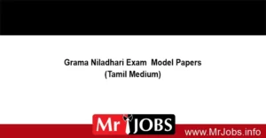 Grama Niladhari Exam Model Papers Tamil Medium