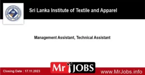 Management Assistant, Technical Assistant – SLITA Vacancies 2023
