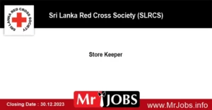 Sri Lanka Red Cross Job Vacancies 2023 Store Keeper