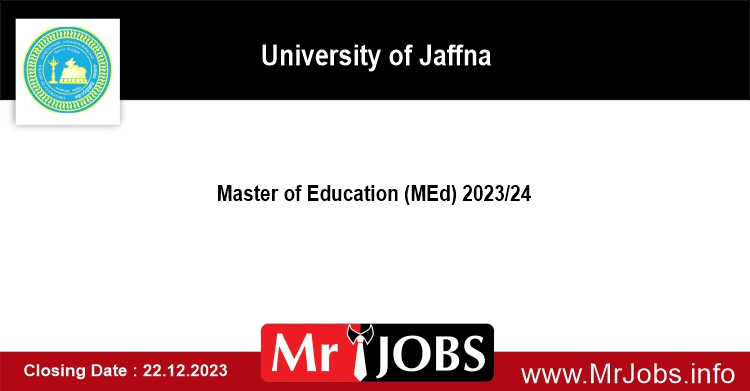 University of Jaffna Master of Education MEd 2023 24 1