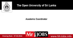 Open University of Sri Lanka Job Vacancies 2024 Academic Coordinator 